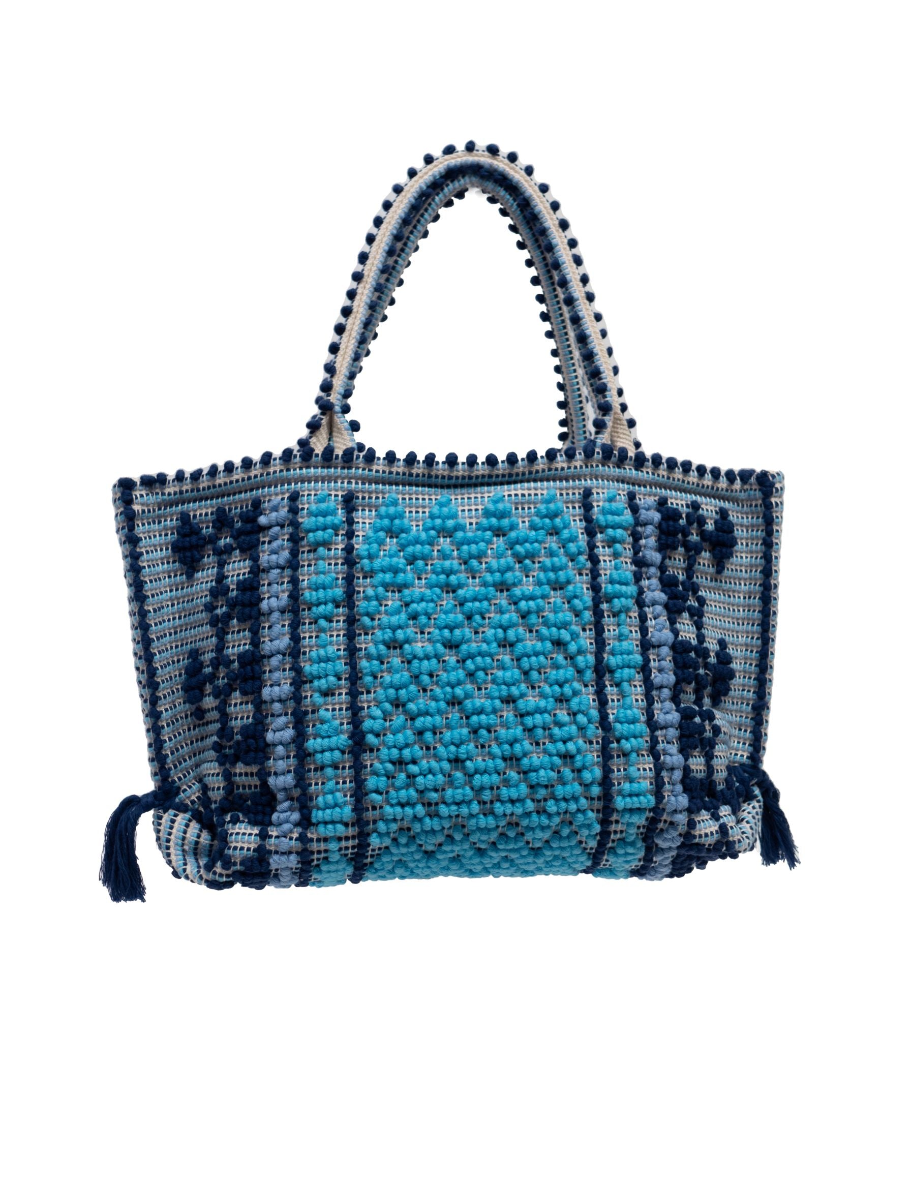 Blue designer hotsell tote bag